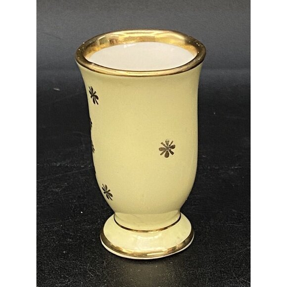 Victorian Hand Painted Toothpick Holder Gold Gilded C & T Pilgrim Foreign 2.5” - Picture 3 of 7